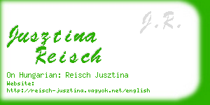 jusztina reisch business card